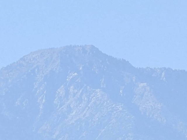 mountain in the haze