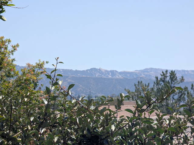 mountain ridge in the distance