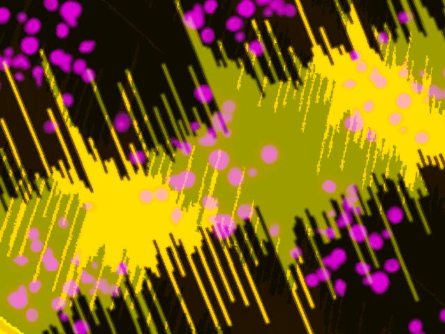 high contrast composition of digital waveforms