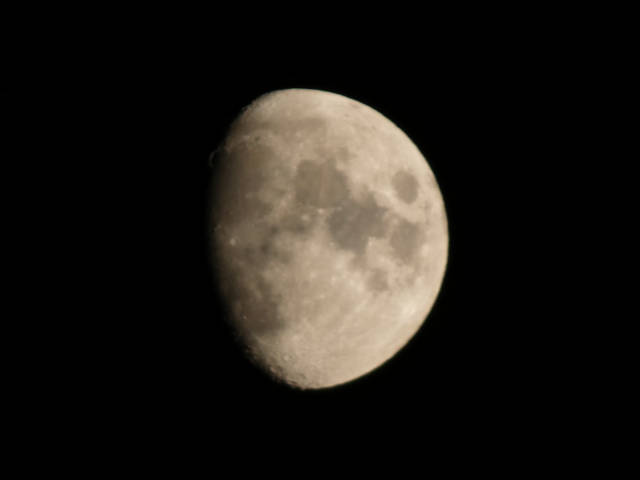 photo of a partial moon