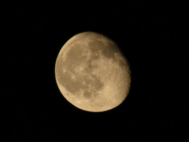 waning gibbous moon