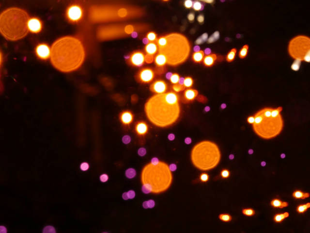 halloween orange and purple lights